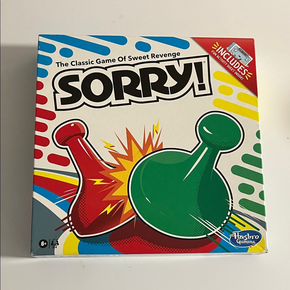 Hasbro Sorry! Game with Red and Green Design